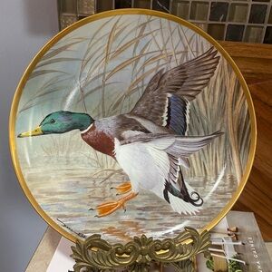 Franklin Porcelain Mallard Duck Plate